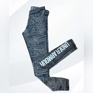 Under Armour Ladies Patterned Black and White Leggings